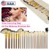 24Pcs Makeup Brushes Set Eye Shadows Face Foundation Brushes Cruelty-Free Synthetic Fiber Bristles Powder Liquid Cream Cosmetics Blending Brush Tool W