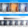 Clip On LED Ring Light USB Selfie Clamp Ring Light with 3 Color 10 Dimming Levels 360lexible Gooseneck for Live Stream Video Conference