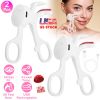 2Pcs Heated Eyelash Curler Electric USB Rechargeable Eyelash Curler Anti-Burn Compact with Comb Heat up Fast Within 8S for All Eye Shapes for Women Ma