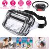 Clear Fanny Pack Unisex Transparent Waist Pouch Belt Bag Clear Purse Chest Bag for Outdoor Sport Travel Beach Concerts Travel 23.42in-32.67in Waist Ci