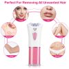 Glide Epilator For Women Cordless Women Shaver Facial Body Hair Remover Razor for Women Electric Tweezers Bikini Epilator Trimmer with LED Light