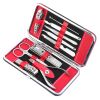 10Pcs Pedicure / Manicure Set Nail Clippers Stainless Steel Cuticle Remover Travel Case