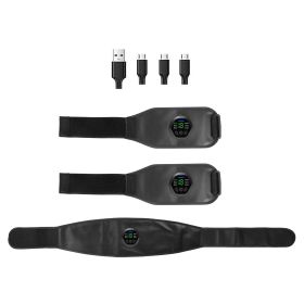 Muscle Stimulator Abdominal Toning Belt ABS Training Fitness Equipment Waist Trimmer Belt Muscle Toner with 6 Modes 18 Intensity Levels for Men Woman