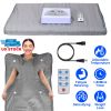 5.9x2.6FT Infrared Sauna Blanket for Home Sauna Bag Mat for Weight Loss Detox with 95-176?Adjustable Temperature 1-60Mins Timer Remote Control