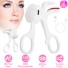 2Pcs Heated Eyelash Curler Electric USB Rechargeable Eyelash Curler Anti-Burn Compact with Comb Heat up Fast Within 8S for All Eye Shapes for Women Ma