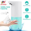 350ML/14OZ Automatic Foam Soap Dispenser Waterproof Touchless Sensor Hand Gel Countertop Dispenser Rechargeable Foam Pump For Kitchen Bathroom Kinderg