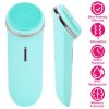 2 In 1 Electric Facial Cleansing Brush Exfoliator IPX7 Waterproof Rechargeable Face Scrubber Massage Brush Skin Spa Care with 5 Intensity 2 Removable