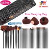 32Pcs Makeup Brush Set Prof Cosmetic Brushes Foundation Concealers Eyeshadow Brush Tool Kit w/ PU Leather Bag