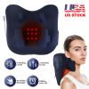 Cordless Neck Shoulder Massager With Soothing Heating 3 Intensity Levels 2 Heating Levels Electric 4D Shiatsu Deep Kneading Pillow For Back Traps Gift