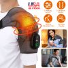 Cordless Shoulder Heating Pad Rechargeable Heated Shoulder Wrap Massagerèoulder Brace Supports with 3 Heating Levels 3 Vibration Modes for Left Righ