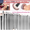 20 pcs Makeup Brushes Set Eye Shadows Face Foundation Brushes Cruelty-Free Synthetic Fiber Bristles Powder Liquid Cream Cosmetics Blending Brush Tool