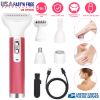 5 In 1 Lady Electric Razor Painless Hair Removal Eyebrow Nose Cordless Shaver Set Rechargeable Hair Exfoliation For Bikini Line Arm Leg