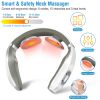 Electric Neck Massage Intelligent Rechargeable Pulse Therapy Neck Massager w/ 6 Modes 3 Heating Modes 15 Intensity For Office Home Travel