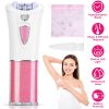 Glide Epilator For Women Cordless Women Shaver Facial Body Hair Remover Razor for Women Electric Tweezers Bikini Epilator Trimmer with LED Light