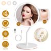 7.48In 5X Magnifying Lighted Makeup Mirror Dimmable Magnification Mirror With Lights Lighted Vanity Mirror with 3 Light Colors