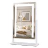 Vanity Mirror with Light 3 Lighting Colors Dimmable Brightness Smart Touch Control 10X Magnifying Mirror 360¯tation LED Lighted Makeup Mirror for De
