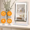 Vanity Mirror with Light 3 Lighting Colors Dimmable Brightness Smart Touch Control 10X Magnifying Mirror 360¯tation LED Lighted Makeup Mirror for De
