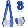 3 Pcs Mini Eyeglasses Cleaner Sunglasses Microfiber Lens Cleaning Cloth Tool Spectacles Brush Clip Black Red Blue