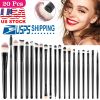 20 pcs Makeup Brushes Set Eye Shadows Face Foundation Brushes Cruelty-Free Synthetic Fiber Bristles Powder Liquid Cream Cosmetics Blending Brush Tool