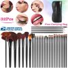 32Pcs Makeup Brush Set Prof Cosmetic Brushes Foundation Concealers Eyeshadow Brush Tool Kit w/ PU Leather Bag