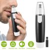 Electric Nose Ear Hair Trimmer Washable 360otating Nose Hair Shaver Remover w/Brush