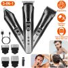3 in 1 Rechargeable Hair Clipper Cordless Hair Trimmer Shaver Electric Razor Beard Trimmer Nose Hair Trimmer