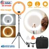 18" LED Ring Light 55W 3200K-5600K Dimmable Selfie Ring Light with Tripod Phone Holder Carrying Bag for Makeup Video Shooting Live Streaming