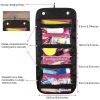 Hanging Toiletry Bag Travel Cosmetic Makeup Bag Waterproof Washbag Organizer Pouch Clear Compartments for Women Girls Travel Bathroom Shower