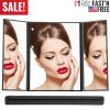 Tri-Fold Makeup Mirror Cosmetic Vanity Mirror 8 LED Lights w/90djustable Stand