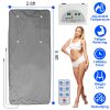 5.9x2.6FT Infrared Sauna Blanket for Home Sauna Bag Mat for Weight Loss Detox with 95-176?Adjustable Temperature 1-60Mins Timer Remote Control