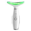 Anti Wrinkles Face Neck Massager Double Chin Reducer Face Neck Beauty Device Skin Care Tools with 3 Modes LED Vibration Heat EMS¯r Skin Care Tighten