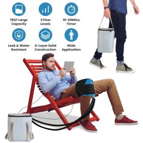 19QT Portable Cold Therapy Machine Programmable Ice Therapy Machine Cold Rush Therapy Machine System with 3 Flow Levels 10-60Mins Timer 3 Elastic