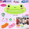 3Packs Toothpaste Dispenser Squeezer w/2.28in Squeeze Mouth Cream Lotions Tube Squeezer Animal Cartoon Toothpaste Clip