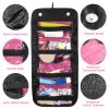Hanging Toiletry Bag Travel Cosmetic Makeup Bag Waterproof Washbag Organizer Pouch Clear Compartments for Women Girls Travel Bathroom Shower