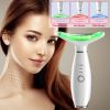 Anti Wrinkles Face Neck Massager Double Chin Reducer Face Neck Beauty Device Skin Care Tools with 3 Modes LED Vibration Heat EMS¯r Skin Care Tighten