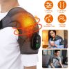 Cordless Shoulder Heating Pad Rechargeable Heated Shoulder Wrap Massagerèoulder Brace Supports with 3 Heating Levels 3 Vibration Modes for Left Righ