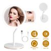 7.48In 5X Magnifying Lighted Makeup Mirror Dimmable Magnification Mirror With Lights Lighted Vanity Mirror with 3 Light Colors