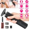 Electric Foot Callus Remover 2 in 1 Rechargeable Foot File Nail Grinder Dead Skin Pedicure Tool Machine with 2 Grinding Heads Total 30Pcs Replaceable