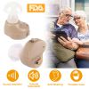 2Packs Hearing Amplifier In-Ear Hearing Aids FDA Approved Personal Sound Amplifier For Adults Senior Amplifier Volume Adjustable Carry Case For Meetin