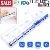 Weekly Pill Organizer 7 Day Pill Planner Travel Pill Organizer Pill Reminder Container Moisture-Proof Compartments Vitamin Medication Tablet Storage B
