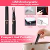 2 In 1 Clip Comb Heated Eyelash Curler Electric Mini Lash Curler Natural Eye Lash Makeup Tool with 3 Temp Settings 15Mins Shutdown
