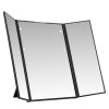 Tri-Fold Makeup Mirror Cosmetic Vanity Mirror 8 LED Lights w/90djustable Stand