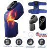 Cordless Knee Massager Heated Knee Brace Wrap Electric Knee Heating Pad with 5-Level Heating 3-Level Vibration 3-Mode & 3-Level Air Compression
