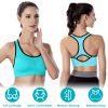 3 Packs Women Padded Sports Bras Yoga Fitness Push up Bra Female Top for Gym Running Workout Training