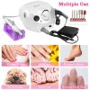 Acrylic Nail Drill Machine 25000RPM Electric Handpiece Glazing w/6 Bits Cuticle Grinder Manicure Pedicure Polishing File Kit for Nail Art