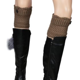 Women Winter Crochet Knit Leg Warmers (Option: GiftSockCuffsWarmerKhaki)