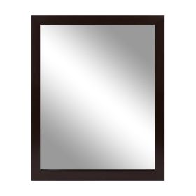 Wall Mount Mirror 11.8x15.7Inch Wood-Like Frame Rectangle Modern Hanging Mirror for Bathroom Bedroom Living Room (Option: MirrorBlack3040CM)
