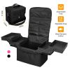 4 Layer Foldable Tray Makeup Cosmetic Train Case Portable Multilayer Makeup Organizer Suitcase Carrier Handbag Toiletry Box Bag With Adjustable Should