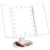 Makeup Mirror with Lights 22 LEDs Vanity with 3X/2X Magnification Touch Screen 180djustable Rotation Portable Trifold Mirror
