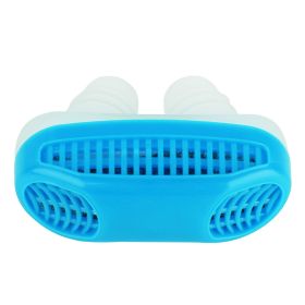 Anti Snore Nasal Dilators Sleep Apnea Aid Device Stop Snoring Nose Clip Silicone Sleep Aid (Option: AntiSnoreClipBlue)